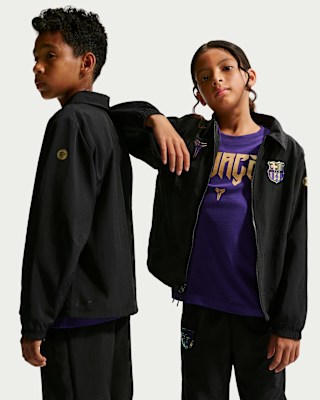 FC Barcelona Away Big Kids' Kobe Soccer Woven Jacket. Nike.com